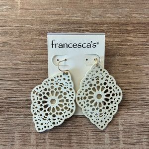 Francesca’s faux leather earring - never worn